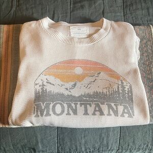 Anthropologie Cream Montana Graphic Sweater